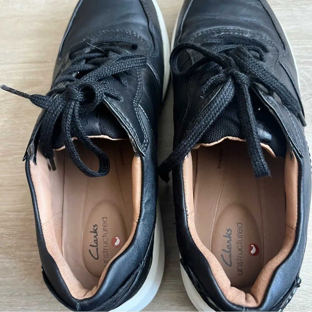 Clarks Womens Unstructured Sneaker Trainer Leather “Un Rio Sprint” Sz 9.5